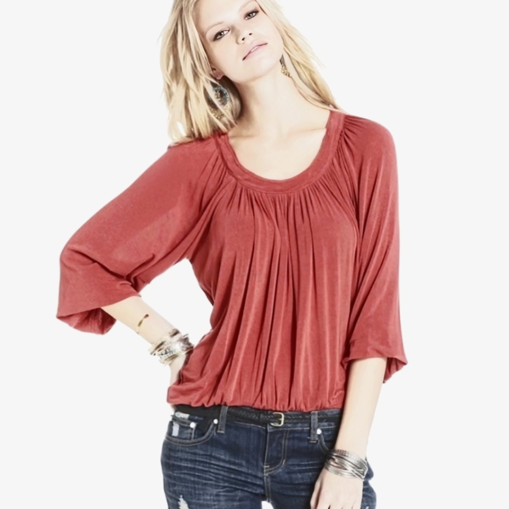 Free People Distressed Bohemian top, size Medium